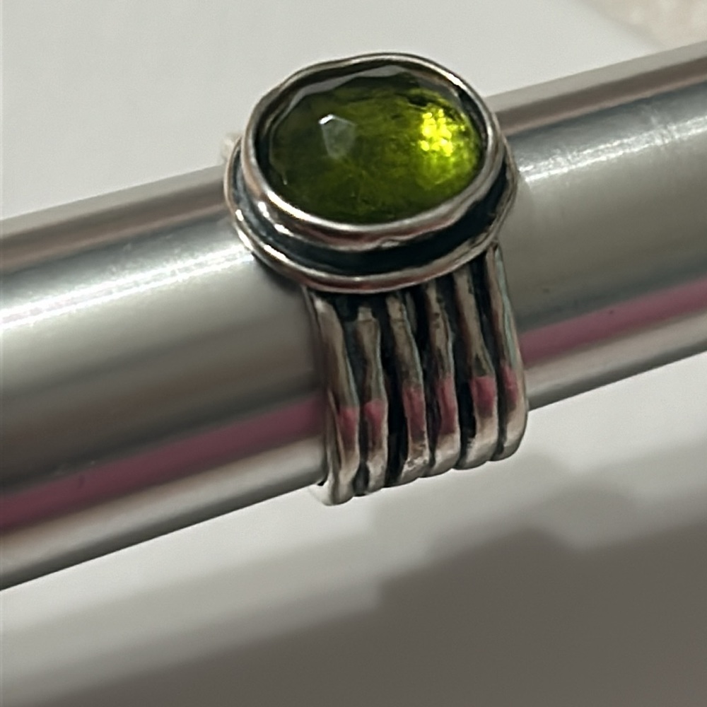 Silpada green Stone ring 7.5 - Picture 4 of 11